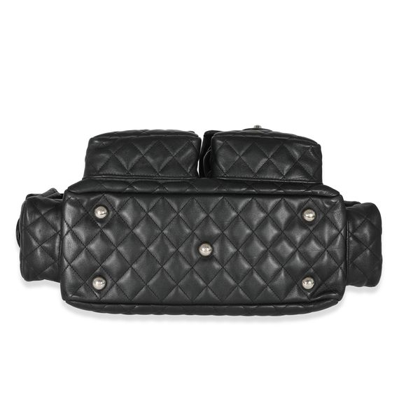 Chanel Black Quilted Lambskin Large Cambon Multipocket Reporter Bag - Picture 7 of 7